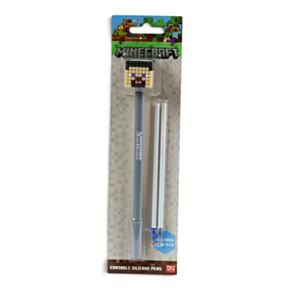 Penna Cancellabile con Topper in Silicone - Minecraft Steve