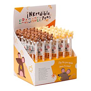 Penna Cancellabile Inkredible con Copripenna - Topolini - Animali Penna Cancellabile Inkredible con Copripenna - Topolini - Animali