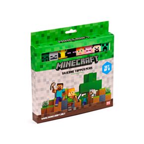 Set di 8 Penne a Punta Fine - Copripenna in Silicone - Minecraft 