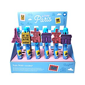 Penna Multicolore (6 Colori) - Paris Je t'Aime - Charm Penna Multicolore (6 Colori) - Paris Je t'Aime - Charm