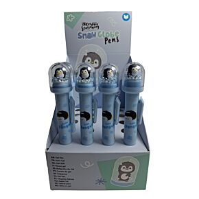 Penna con Palla di Neve Glitter - Pinguino - Animali Dolci ADORAMALS