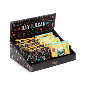 Portamonete in PVC con Cerniera - Teschio Messicano - Day of the Dead