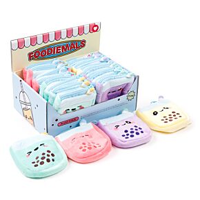 Mini Portamonete con Rivestimento in Peluche - Bubble Tea - Foodiemals
