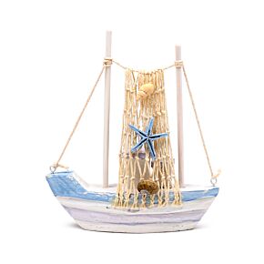 Decorazione Nautica - Barca a Vela con Stella Marina Azzurra