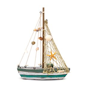 Decorazione Nautica - Barca a Vela con Conchiglie