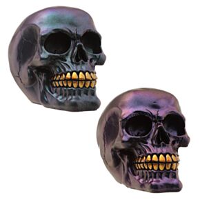 Teschio Metallizzato - Nero e Viola