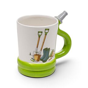 Tazza in Ceramica con Manico a Forma di Tubo da Giardino