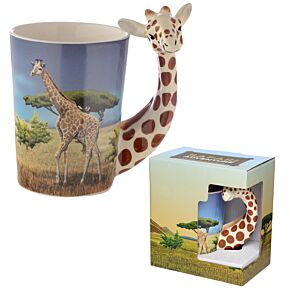 Tazza in Ceramica con Manico a Forma di Giraffa Tazza in Ceramica con Manico a Forma di Giraffa