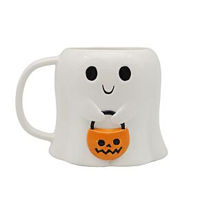 Tazza in Ceramica a Forma di Fantasma con Zucca - Trick or Treat SPOOKY Tazza in Ceramica a Forma di Fantasma con Zucca - Trick or Treat SPOOKY