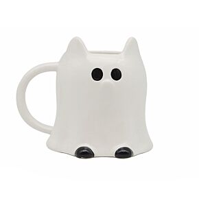 Tazza in Ceramica a Forma di Gatto Fantasma SPOOKY Tazza in Ceramica a Forma di Gatto Fantasma SPOOKY