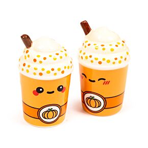 Set Sale e Pepe in Ceramica - Pumpkin Spiced Latte - Foodiemals Set Sale e Pepe in Ceramica - Pumpkin Spiced Latte - Foodiemals