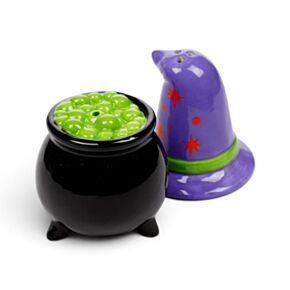 Set Sale e Pepe in Ceramica - Cappello da Strega & Calderone SPOOKY