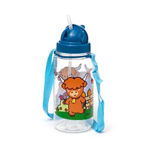 Borraccia per Bambini con Cannuccia 450ml - Bue Scozzese - Animali Dolci ADORAMALS