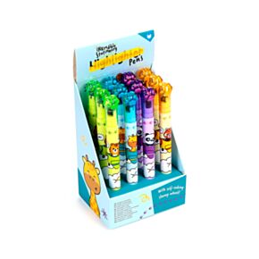 Evidenziatore 2 in 1 con Timbro a Rullo - Animali Dolci Selvatici ADORAMALS