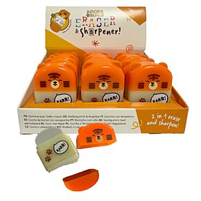 Temperamatite e Gomma 2 in 1 - Tigre - Animali Dolci - ADORAMALS Temperamatite e Gomma 2 in 1 - Tigre - Animali Dolci - ADORAMALS