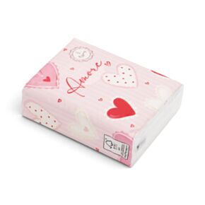Set da 8 Fazzoletti Tascabili - Cuori - Amore 