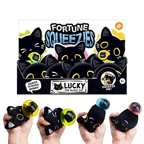 Antistress di Peluche - Biscotto della Fortuna - Lucky il Gatto Nero