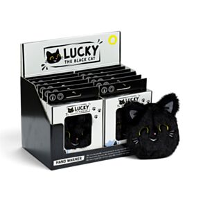 Peluche Scaldamani - Lucky Il Gatto Nero 