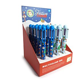 Penna Multicolore Natalizia (6 Colori) - Amici del Natale 