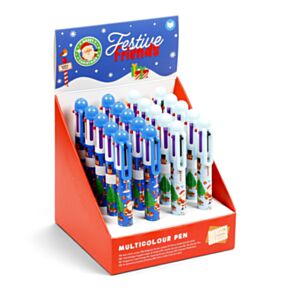 Penna Multicolore Natalizia (6 Colori) - Amici del Natale 