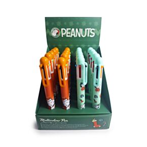 Penna Multicolore Natalizia (6 Colori) - Snoopy & Woodstock - PEANUTS