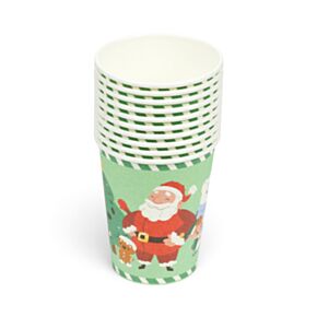 Set di 10 Bicchieri di Carta - Natalizi - Jingle Bunch (9 oz)