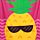 Telo Mare in Microfibra - Ananas - Good Vibes Only
