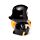 Portacandele in Ceramica - Nera Mietitrice con Zucca - Skull Boy