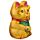 Maneki Neko Gatto che Saluta, Occhi Aperti 17cm