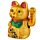 Maneki Neko Gatto che Saluta, Occhi Aperti 17cm