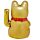 Maneki Neko Gatto che Saluta, Occhi Aperti 21cm