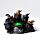 Gatti Neri con Cappello da Strega - Calderone Bollente con LED
