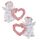 Cherubino con Cuore di Rose Rosa