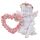 Cherubino con Cuore di Rose Rosa