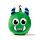 Cuscino da Viaggio con Maschera Relaxeazzz - Mostro Verde