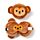 Cuscino da Viaggio con Maschera Relaxeazzz - Scimmia - Animali Dolci