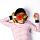 Cuscino da Viaggio con Maschera Relaxeazzz - Hamburger - Fast Food