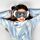 Cuscino da Viaggio con Maschera Relaxeazzz - Janu l'Elefante - Animali Dolci