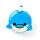 Cuscino da Viaggio con Maschera Relaxeazzz - Blu il Delfino - Animali Dolci