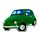 Cuscino di Peluche a Forma di Fiat 500 - Verde