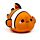 Cuscino da Viaggio con Peluche 2 in 1 - Finley il Pesce Pagliaccio - Swapseazzz