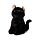Fermaporte in Peluche - Gatto Nero