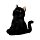 Fermaporte in Peluche - Gatto Nero