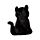 Fermaporte in Peluche - Gatto Nero