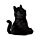 Fermaporte in Peluche - Gatto Nero