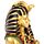 Tutankhamen Dorato con Simboli di Potere