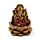 Set di 2 Decorazioni in Resina - Ganesh e Lakshmi - Oro - Loto