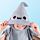 Poncho con Cappuccio per Bambini - Archie, lo Squalo - Animali Dolci