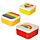 Set di 3 Contenitori per Alimenti S/M/L - Arcobaleno