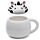 Tazza in Ceramica con Coperchio Sagomato - Zebra - Animali Dolci